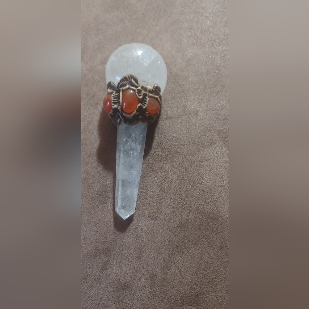 Glastonbury Quartz Crystal Ball Wand